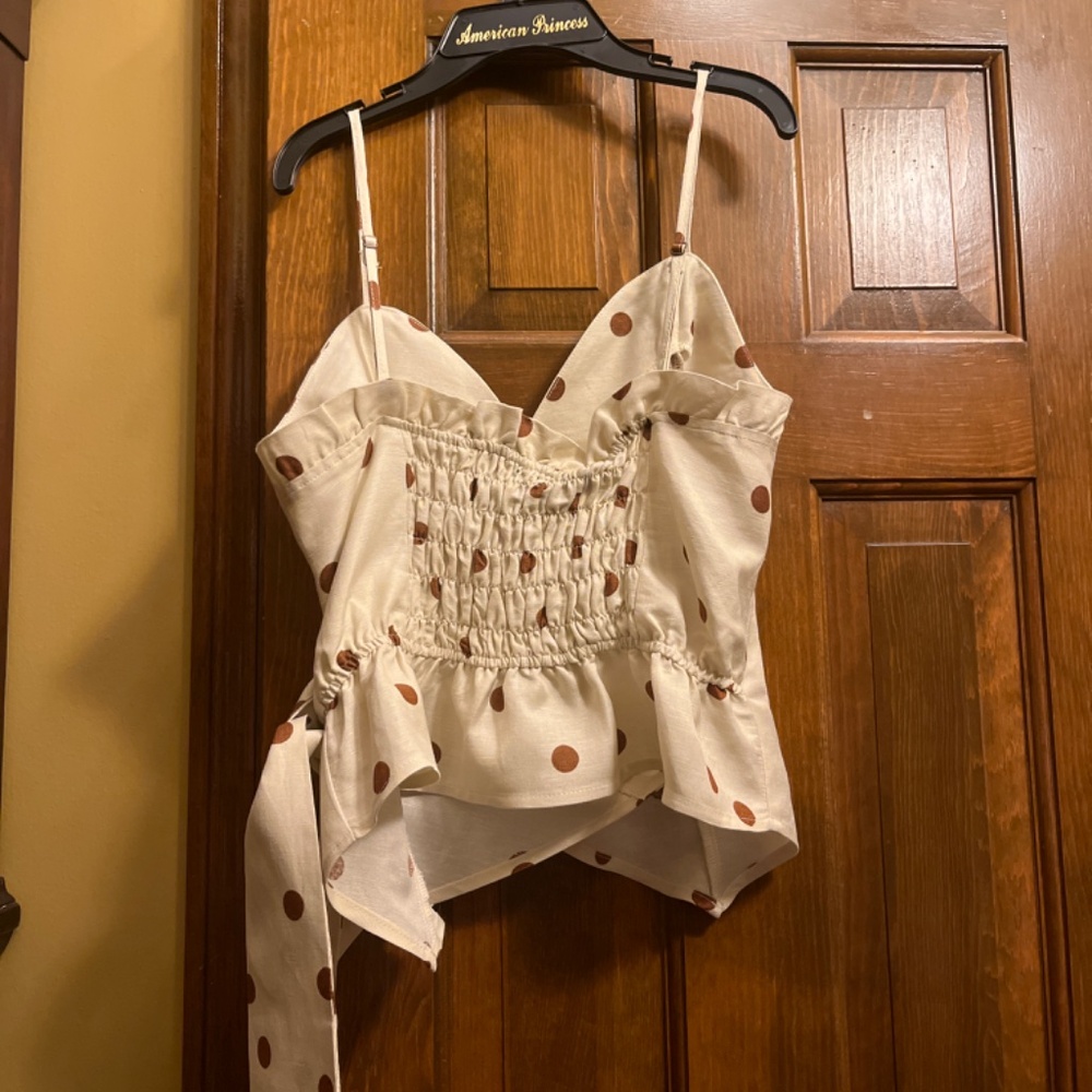 NWT Adorable Moon River Wrap Cropped Asymmetrical Cami Top. Sz. Sm. - Picture 6 of 12